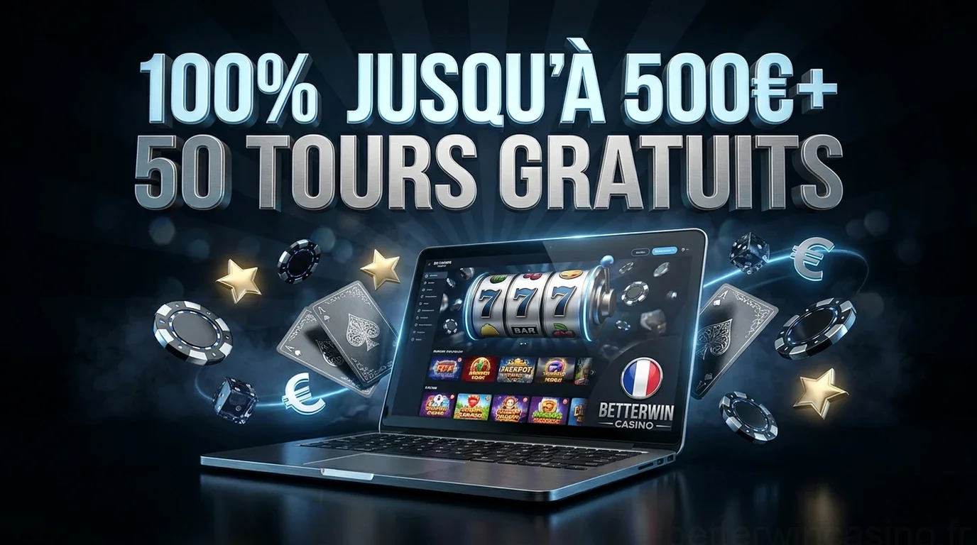 100% JUSQU'À 500€+ 50 TOURS GRATUITS